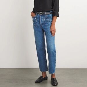 Veronica Beard Daniela Jeans with Pearls and Crystals - 29